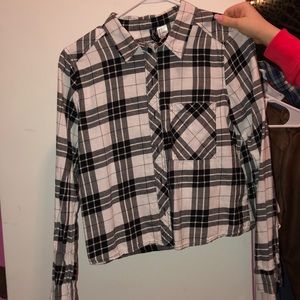 H&M Cropped Flannel
